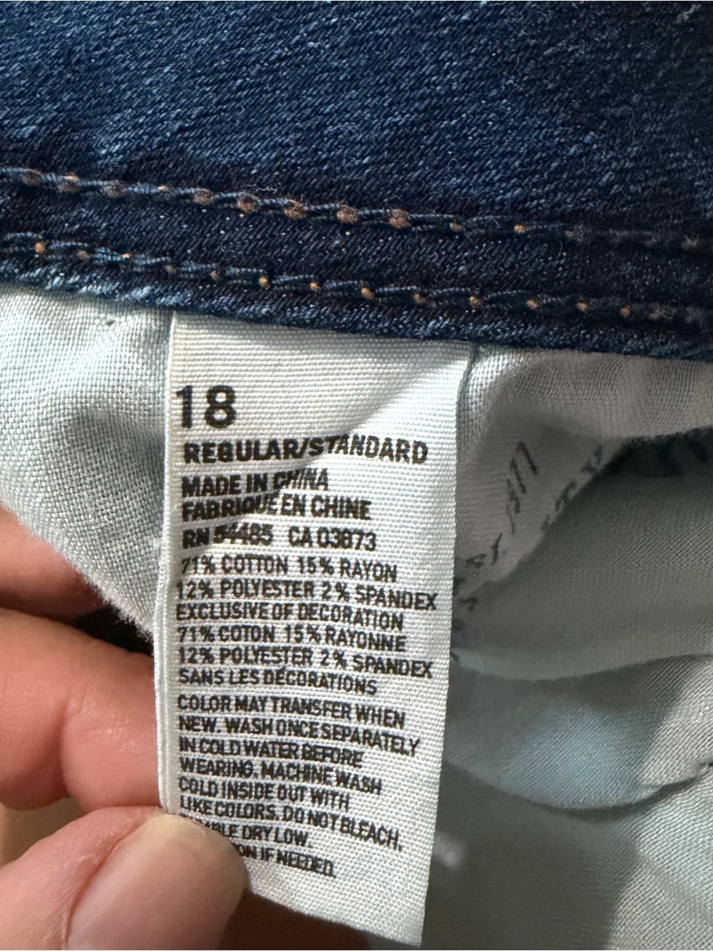 Women’s American Eagle Dark Blue Flared Jeans Kick Boot Super Stretch size 18 - Picture 6 of 7